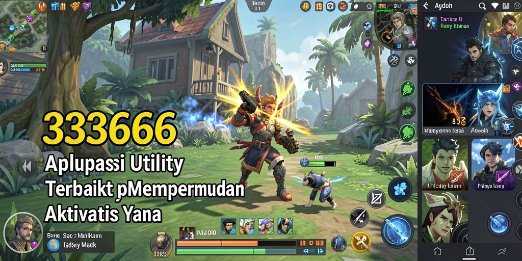 Tampilan utama aplikasi 333666 yang menampilkan fitur-fitur Utility.