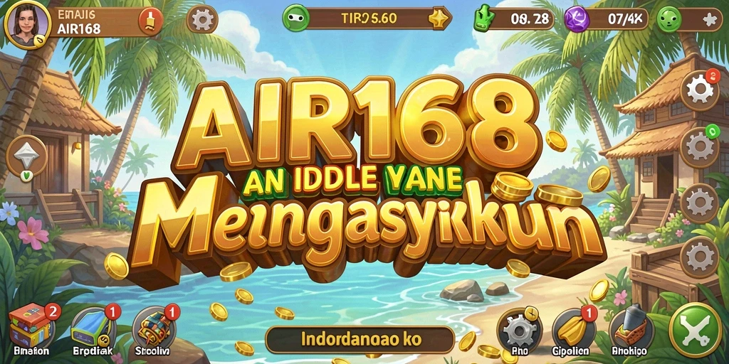 Tampilan utama AIR168 dengan gameplay Idle yang menarik.