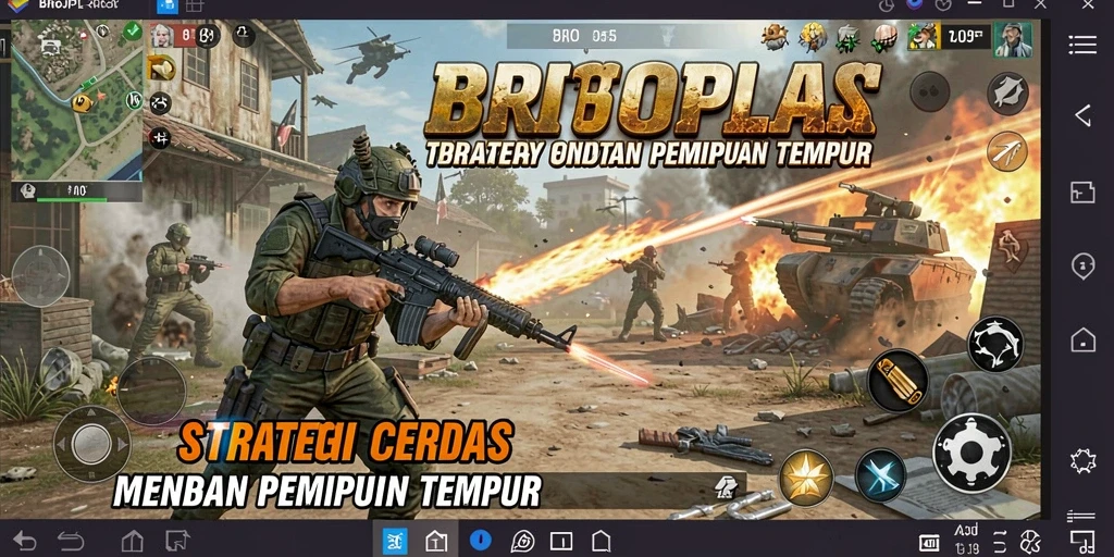 Screenshot BROJP menampilkan pertempuran strategis yang intens dan seru.