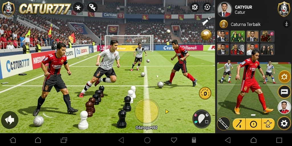 Tampilan gameplay catur yang menantang dan seru di CATUR777.