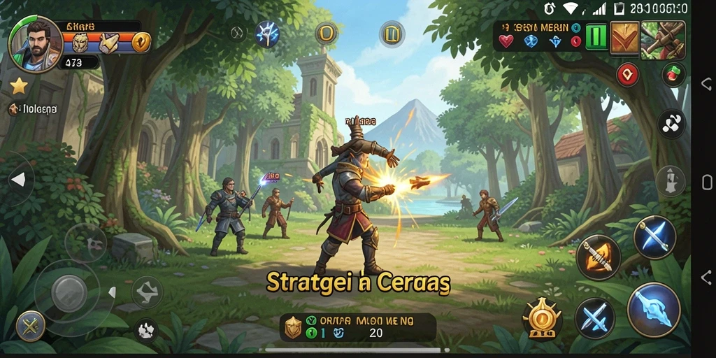 Tampilan gameplay D73 yang menegangkan dengan pertempuran strategis.