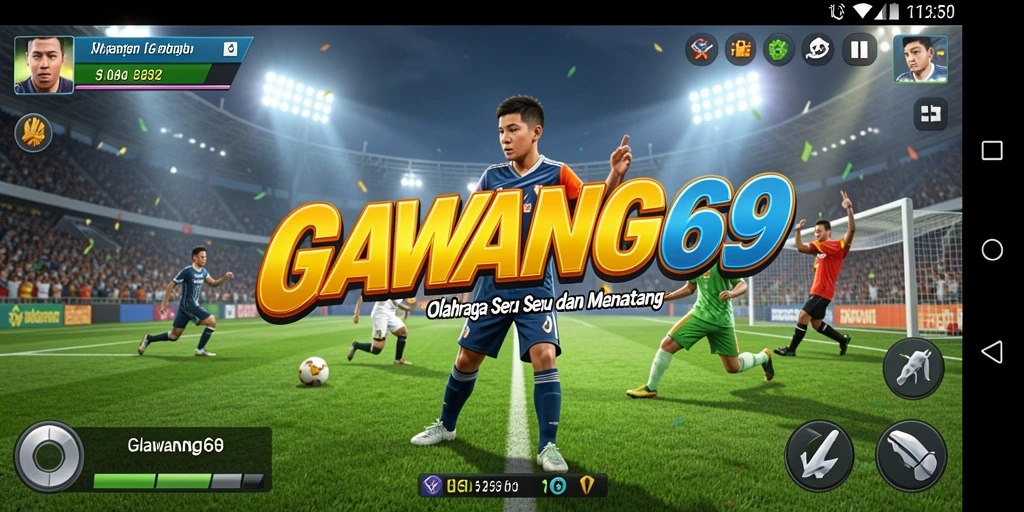 Screenshot GAWANG69 menampilkan aksi seru di lapangan olahraga.