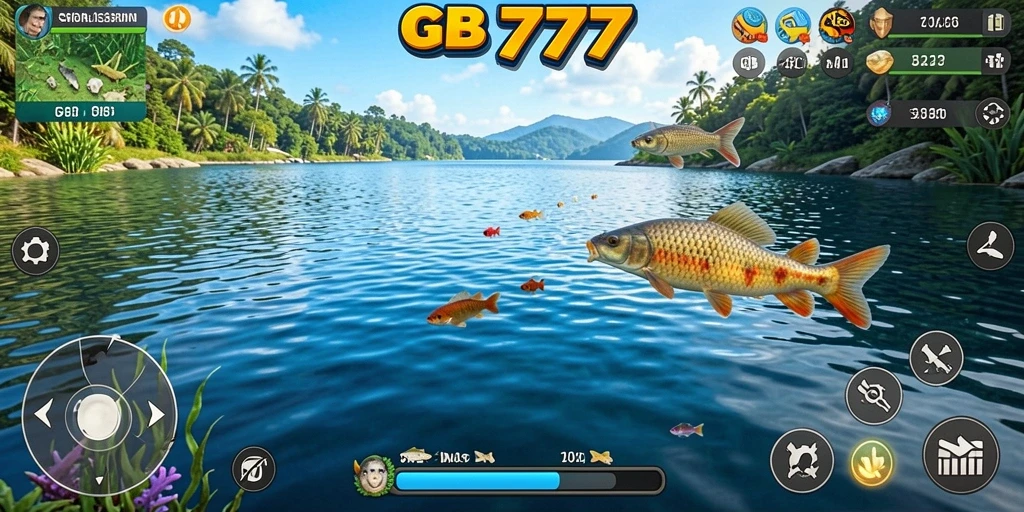Gameplay menarik dalam GB777 dengan momen memancing seru.