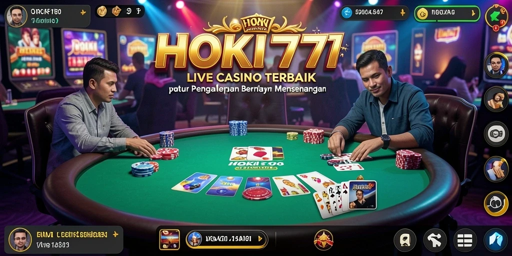 Tampilan menarik dari permainan Live Casino di HOKI777 yang mendebarkan.