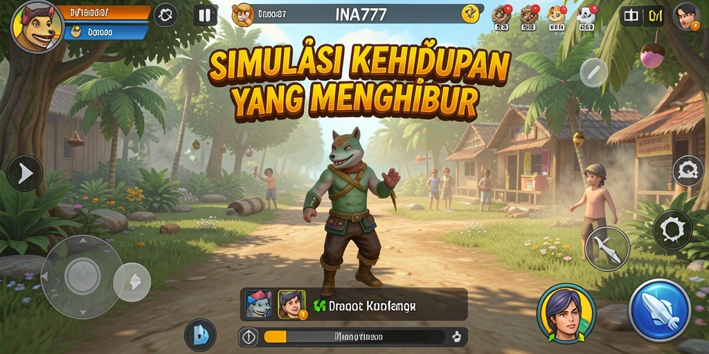 Screenshot gameplay <strong>INA777</strong> menampilkan aksi seru dalam simulasi kehidupan.