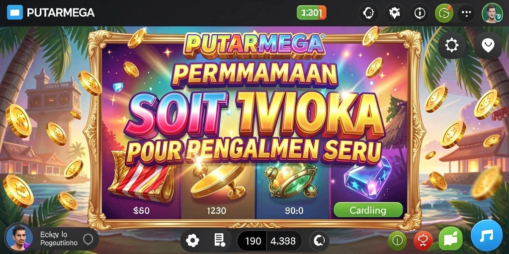 Tampilan gameplay PUTARMEGA yang menarik dan interaktif.