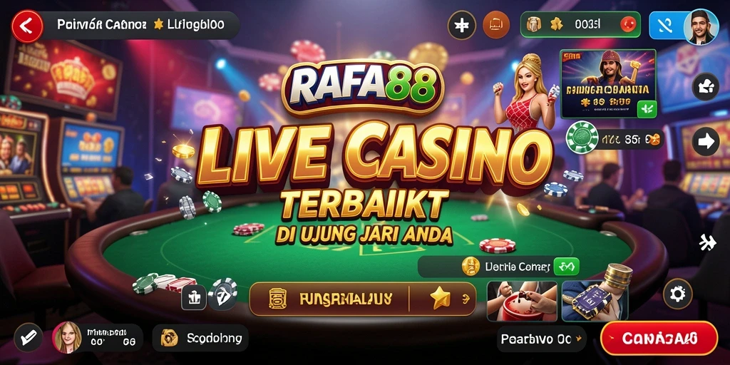 Tampilan menarik dari gameplay Live Casino RAFA88.