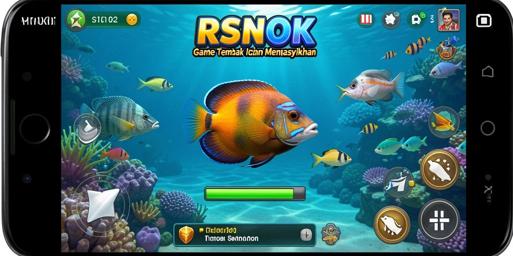 Tampilan gameplay menarik dari RSNOK saat menembak ikan.