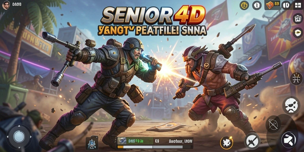 Gameplay intens dalam pertempuran Battle Royale yang mendebarkan.