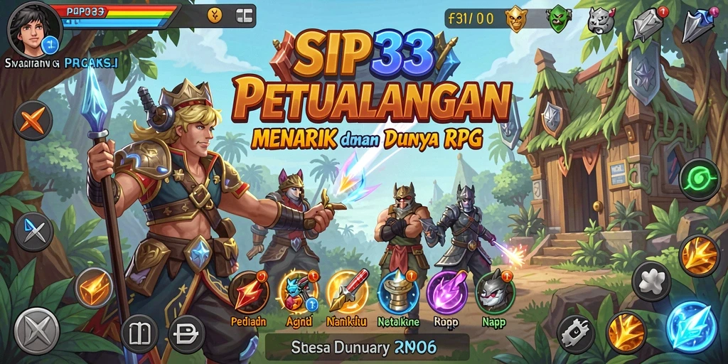 Tampilan seru gameplay SIP33 dengan petualangan RPG yang mendalam.