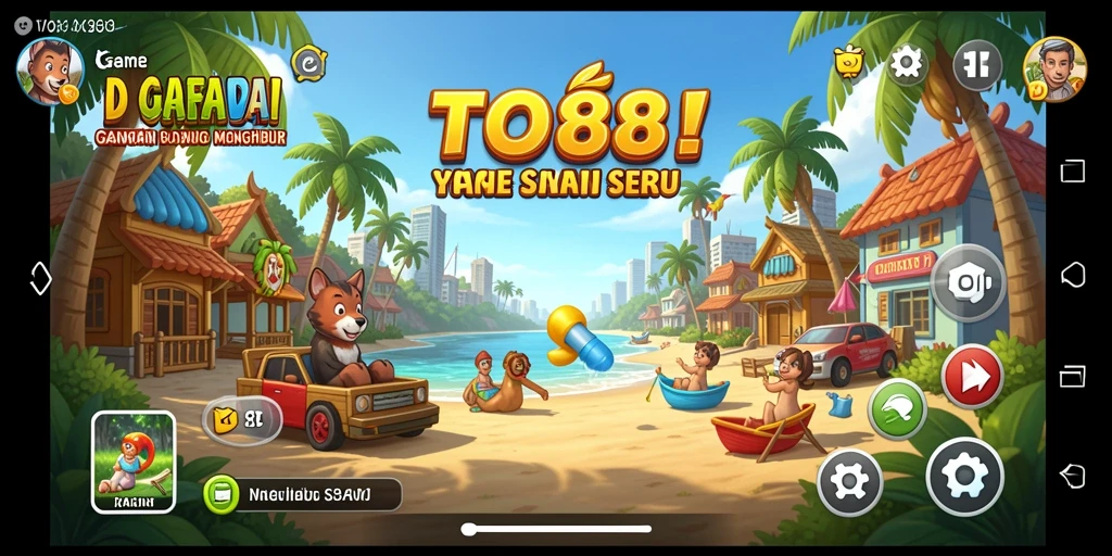 Tampilan gameplay <strong>TO88</strong> dengan grafis cerah dan menarik.