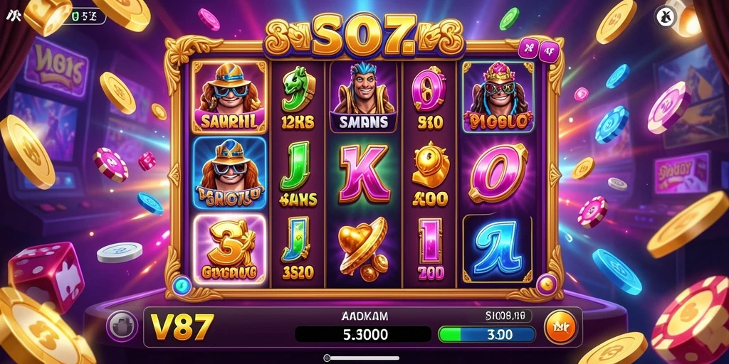 Tampilan gameplay V87 yang seru dan menarik.