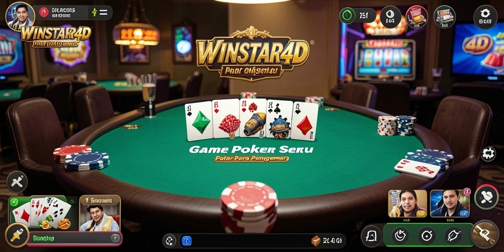 Tampilan gameplay menarik dalam game Poker WINSTAR4D